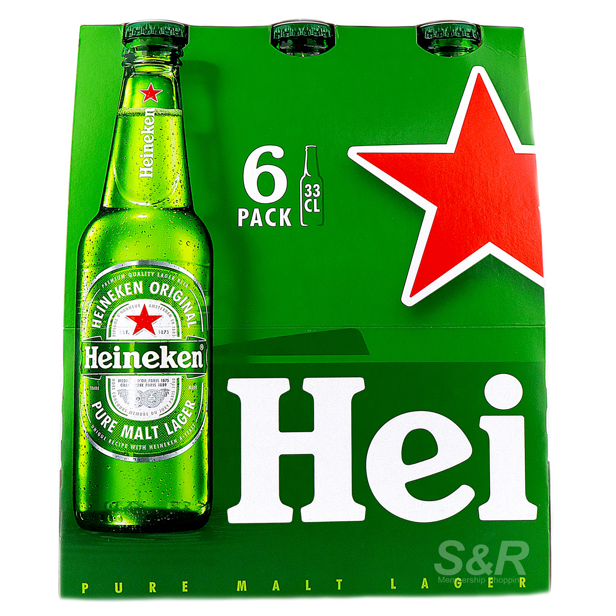 Heineken Pure Malt Lager Beer 6 bottles